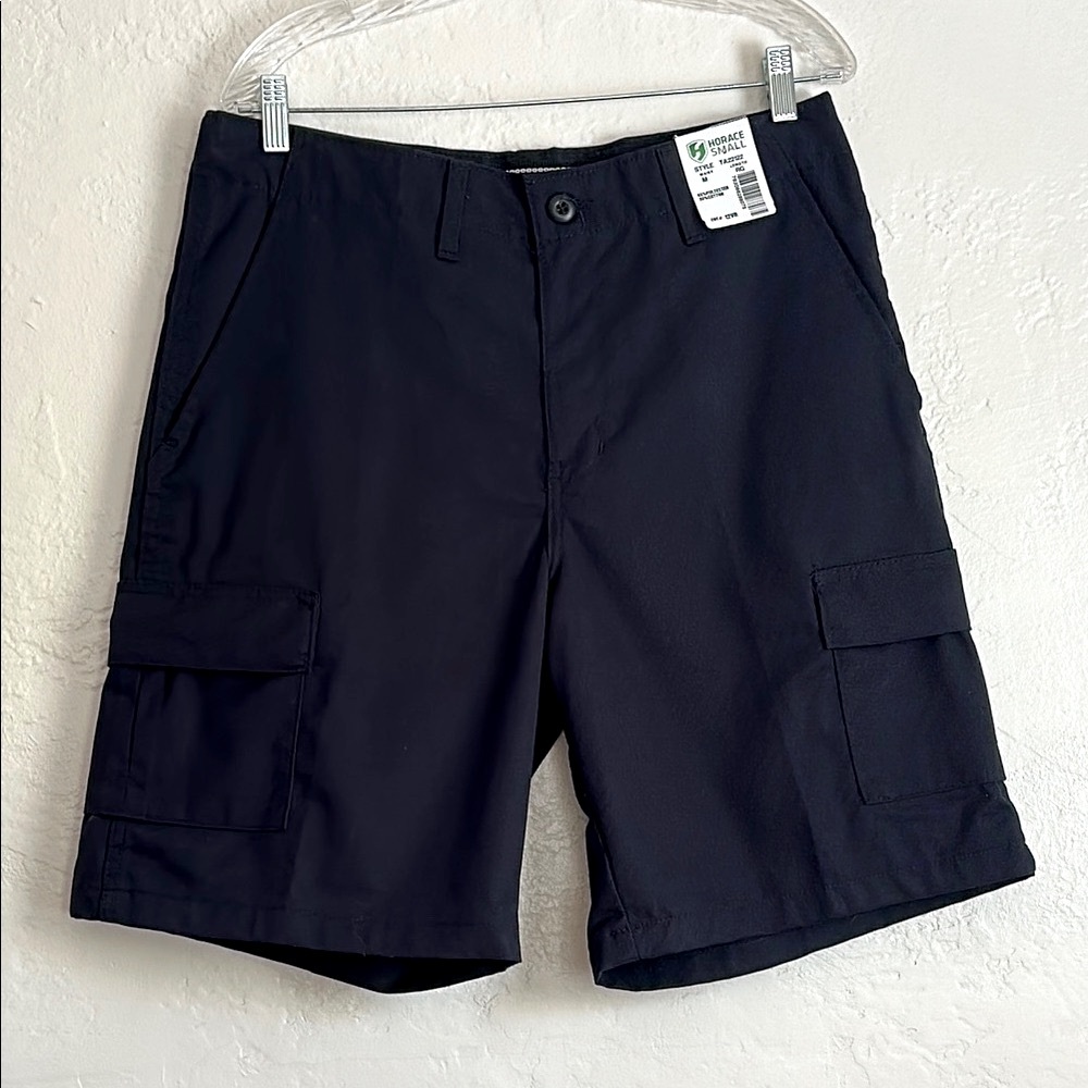 Men's Black Cargo Shorts perfect for work 6 pockets